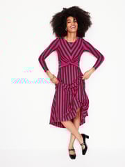 Boden Pink Twisted Waist Jersey Dress - Image 1 of 5