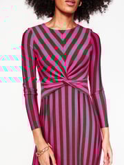 Boden Pink Twisted Waist Jersey Dress - Image 2 of 5