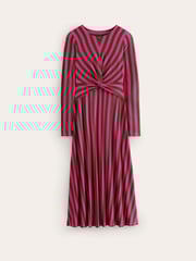Boden Pink Twisted Waist Jersey Dress - Image 5 of 5