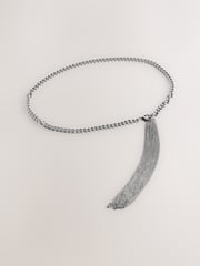Silver Tone Skinny Chain Belt - Image 3 of 5