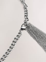 Silver Tone Skinny Chain Belt - Image 4 of 5