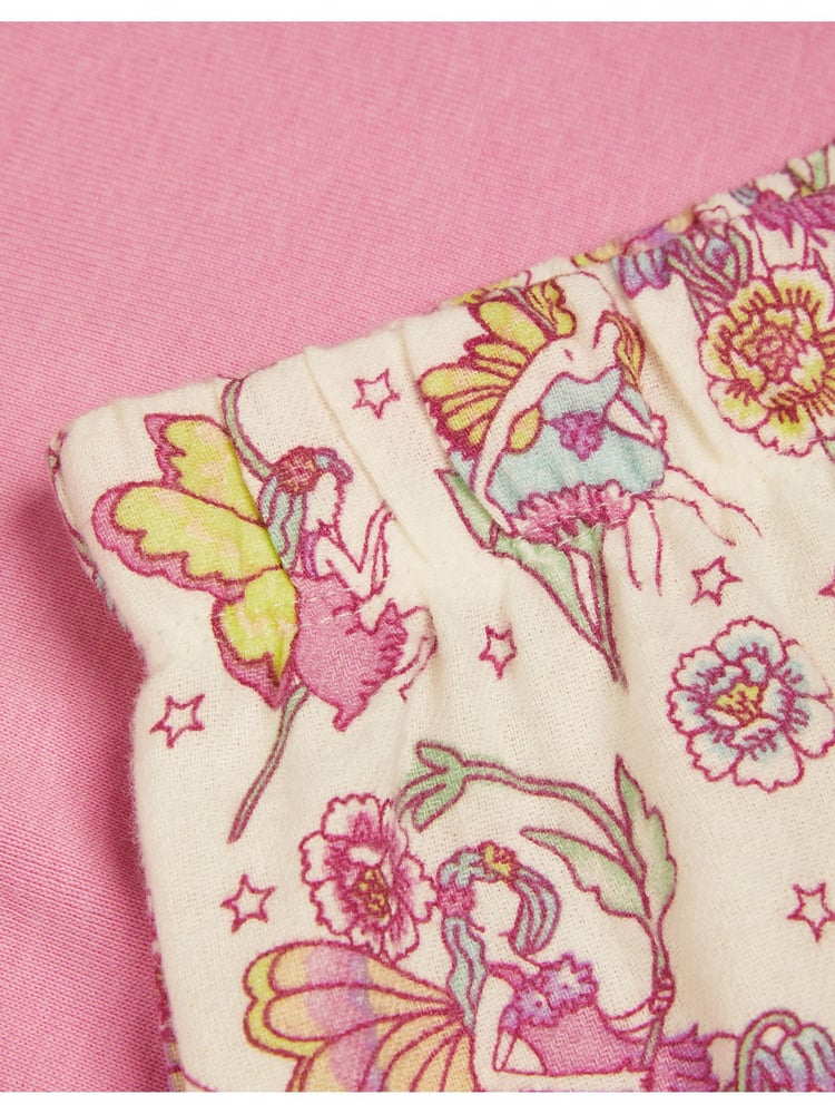 Monsoon Natural Fairy Print Flannel 100% Cotton Pyjamas Set 4 Pack - Image 3 of 3