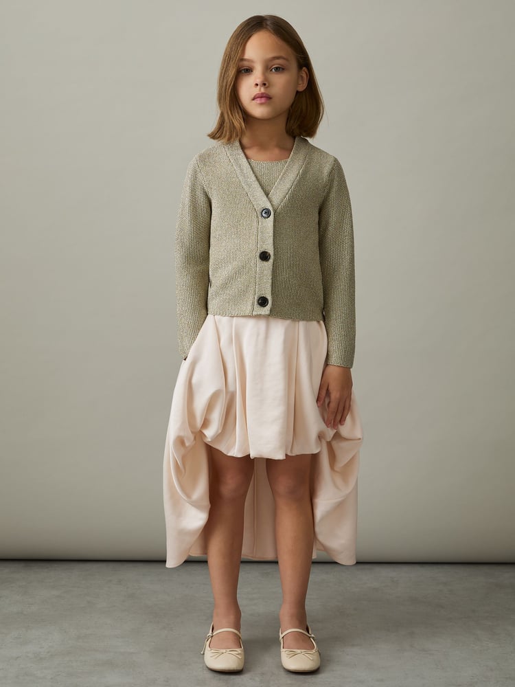 Reiss Ivory Mali 4-9 yrs High-Low Puffball Skirt - Image 1 of 4