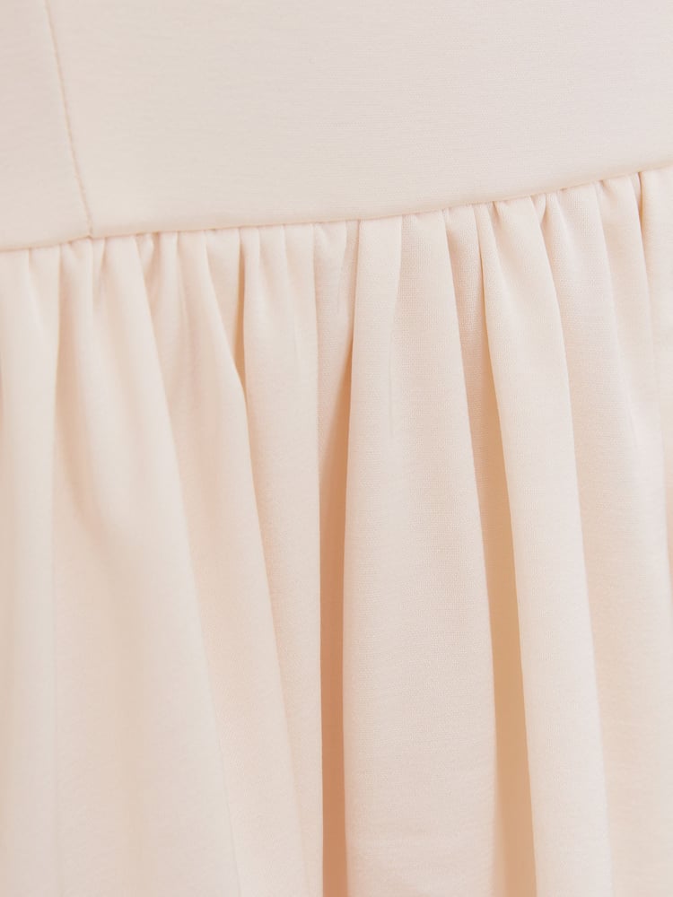 Reiss Ivory Christelle 4-9 yrs Sateen Puff-Sleeve Bridesmaid Dress - Image 5 of 5