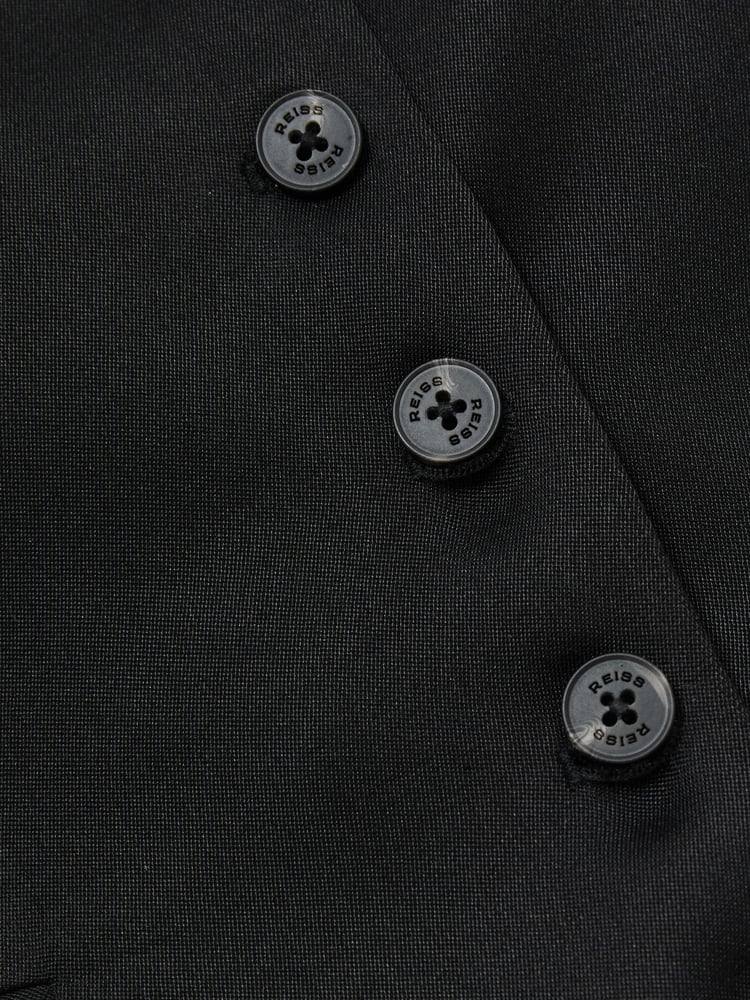Reiss Black Millie Single-Breasted Tailored Waistcoat - Image 7 of 7