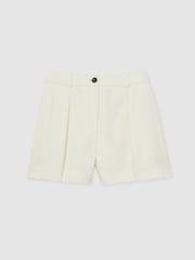 Reiss Cream Millie Single-Pleat Tailored Shorts - Image 2 of 6