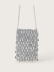 Monsoon Silver Tess Tear Drop Phone Bag - Image 1 of 4
