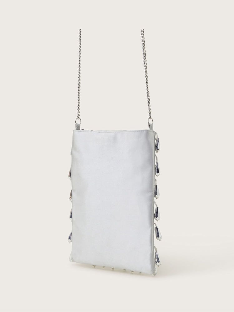 Monsoon Silver Tess Tear Drop Phone Bag - Image 2 of 4