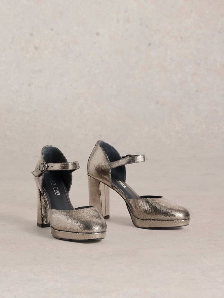 White Stuff Metallic Priscilla Platform Shoes - Image 2 of 4