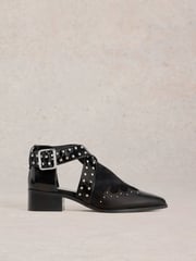 White Stuff Black Studded Ankle Boots - Image 3 of 5