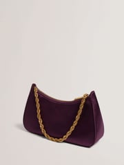 Ted Baker Purple Agnise Chain Detail Satin Shoulder Bag - Image 3 of 4