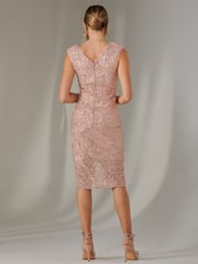Jolie Moi Pink Demi Sequin Wrap Slit Bodycon Dress - Image 2 of 6