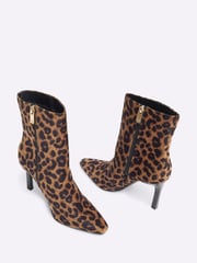 River Island Brown Leopard Heeled Ankle Boots - Image 5 of 6