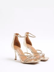River Island Gold Embellished Sandals - Image 3 of 4