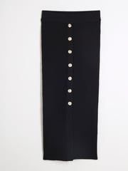 River Island Black Button Pencil Skirt - Image 5 of 6