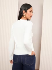 Friends Like These Ivory Long Sleeve Crew Neck Jumper - Image 5 of 5
