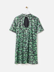 Oliver Bonas Green Leopard Sequin Mini Dress - Image 2 of 5