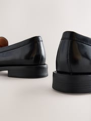 Black Rouched Front Leather Loafers - Image 5 of 5