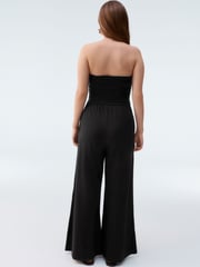Black Bandeau Jersey 100% Cotton Jumpsuit - Image 2 of 7