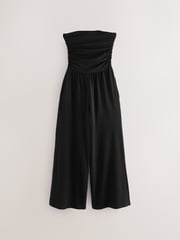 Black Bandeau Jersey 100% Cotton Jumpsuit - Image 5 of 7
