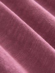 Plum Purple Jersey Wide Leg V-Neck Jumpsuit - Image 2 of 3