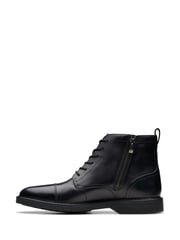 Clarks Black Leather Adwin Cap Boots - Image 2 of 7