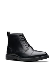 Clarks Black Leather Adwin Cap Boots - Image 3 of 7