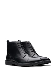 Clarks Black Leather Adwin Cap Boots - Image 4 of 7