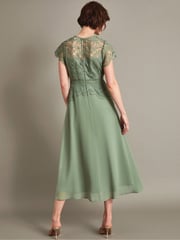 Monsoon Green Monica Lace Midi Dress - Image 3 of 5