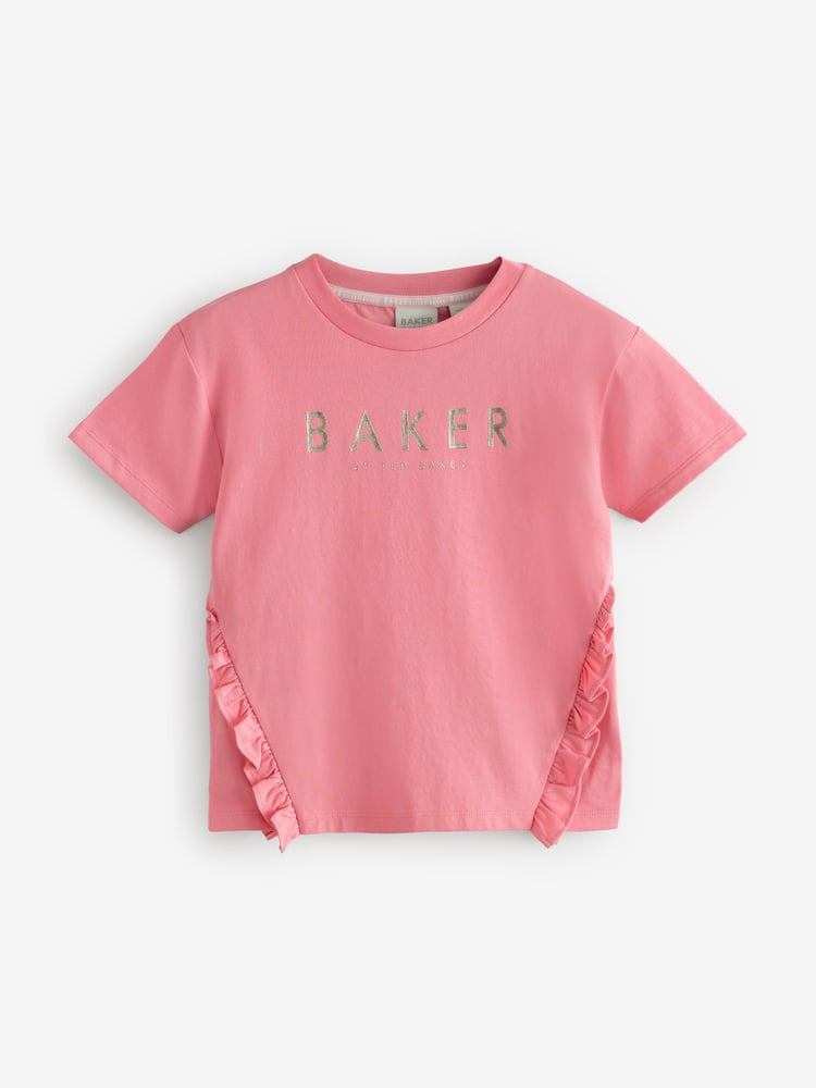 Baker by Ted Baker Frill Detail 100% Cotton T-Shirts 3 Pack - Image 2 of 7