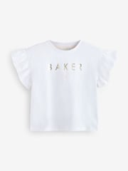 Baker by Ted Baker Frill Detail 100% Cotton T-Shirts 3 Pack - Image 4 of 7