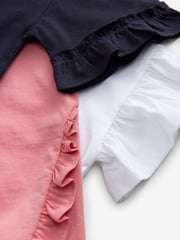 Baker by Ted Baker Frill Detail 100% Cotton T-Shirts 3 Pack - Image 7 of 7