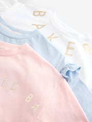 Baker by Ted Baker Frill Detail 100% Cotton T-Shirts 3 Pack - Image 7 of 7