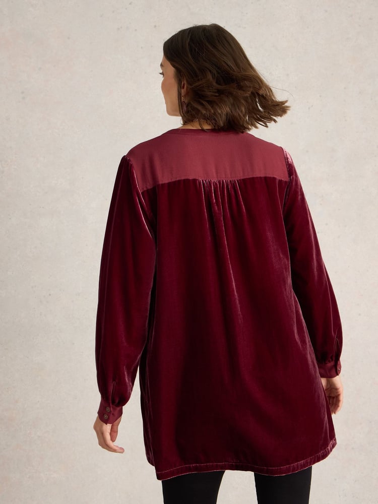 White Stuff Purple Velvet Tunic - Image 2 of 6
