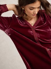 White Stuff Purple Velvet Tunic - Image 4 of 6