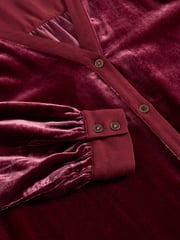 White Stuff Purple Velvet Tunic - Image 5 of 6
