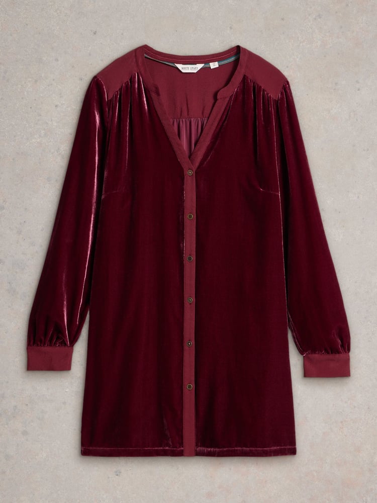 White Stuff Purple Velvet Tunic - Image 6 of 6
