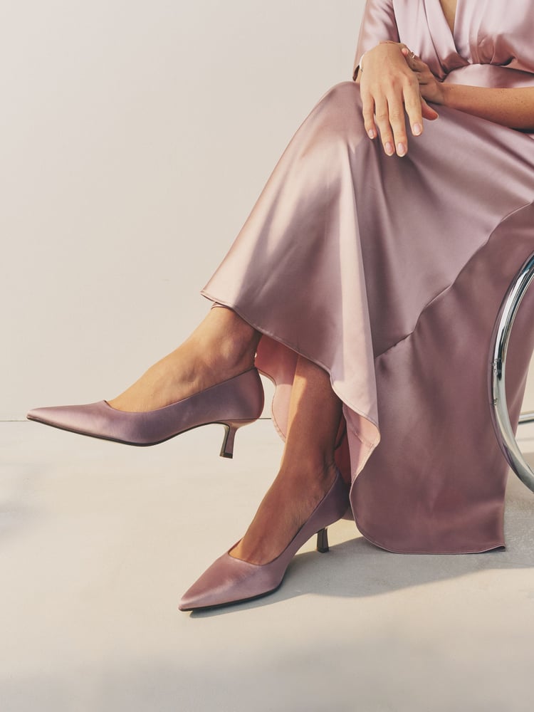 Dusky Pink Forever Comfort® Point Toe Bridesmaid Kitten Heel Courts - Image 2 of 11
