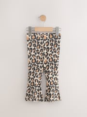 Animal Neutral Flares Leggings 3 Pack (3mths-7yrs) - Image 2 of 7