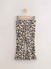 Animal Neutral Flares Leggings 3 Pack (3mths-7yrs) - Image 5 of 7