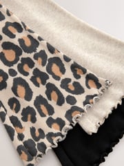Animal Neutral Flares Leggings 3 Pack (3mths-7yrs) - Image 6 of 7