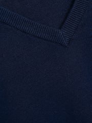 Navy 2 Pack Knitted V-Neck Jumpers (3-16yrs) - Image 6 of 7