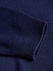 Navy 2 Pack Knitted V-Neck Jumpers (3-16yrs) - Image 7 of 7