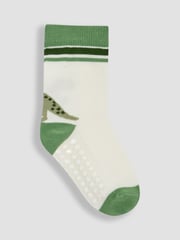 JoJo Maman Bébé Ecru Cream 3-Pack Printed Socks - Image 6 of 6
