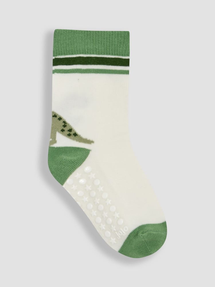 JoJo Maman Bébé Ecru Cream 3-Pack Printed Socks - Image 6 of 6