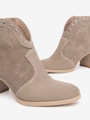 NeroGiardini Beige Leather Boots - Image 4 of 6