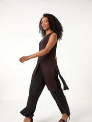 Roman Metallic Petite Printed Top & Trouser Set - Image 1 of 5