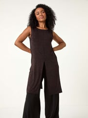 Roman Metallic Petite Printed Top & Trouser Set - Image 5 of 5