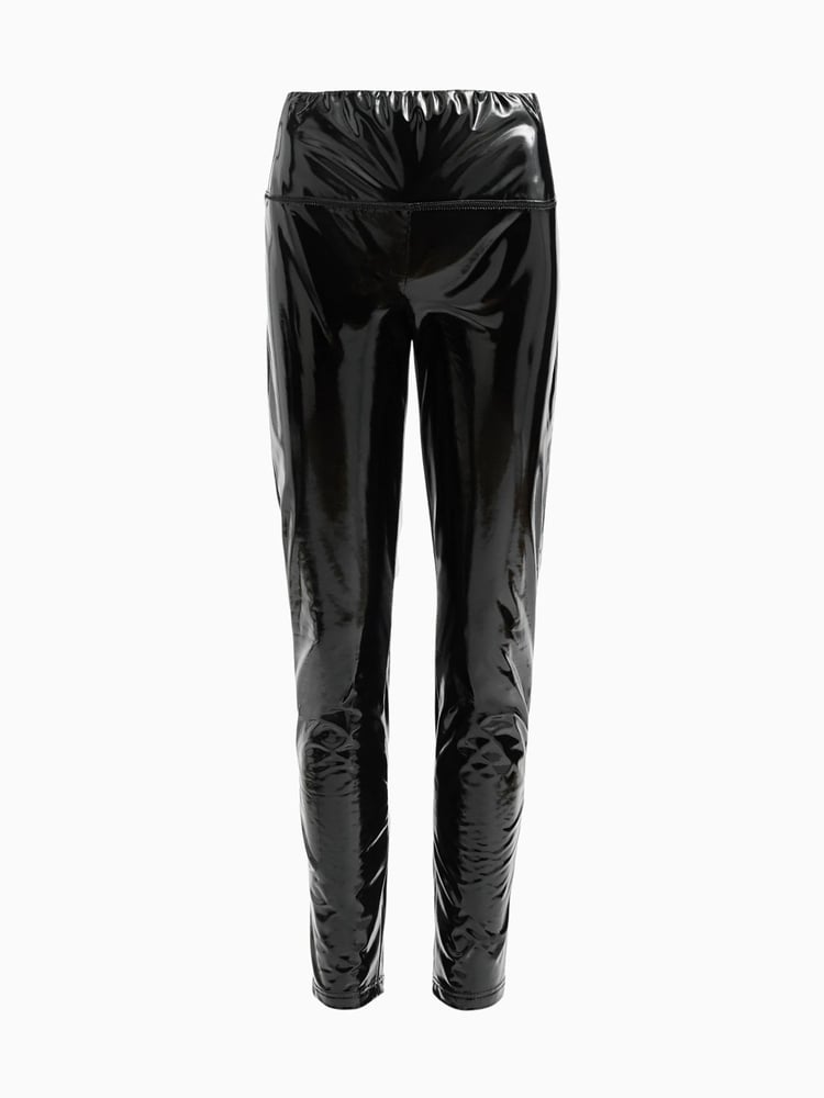 AllSaints Black Cora Shine Leggings - Image 7 of 7