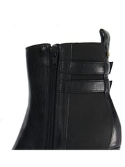 Dune London Black Oreanix Double Buckle Block Heel Boots - Image 6 of 6